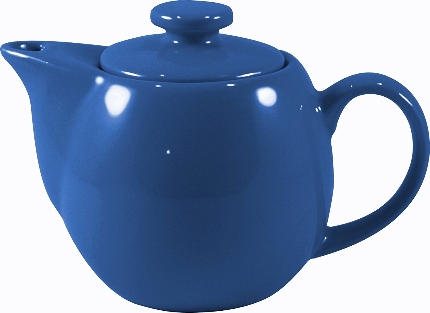 Omniware Teaz Blue Stoneware 14 Ounce Teapot With Stainless Steel Mesh Infuser