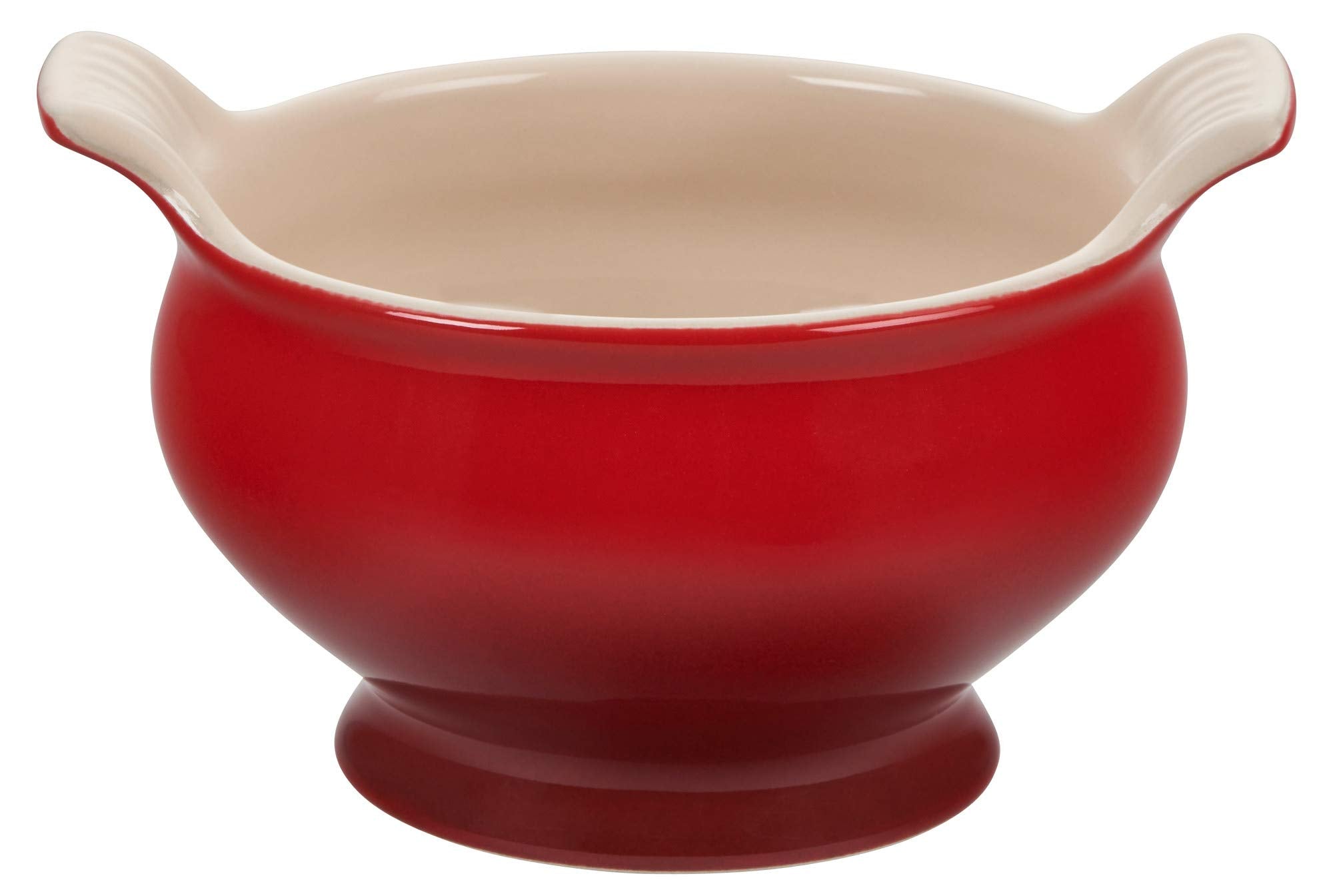 Le Creuset Stoneware Heritage Soup Bowl, 20 Oz., Cerise