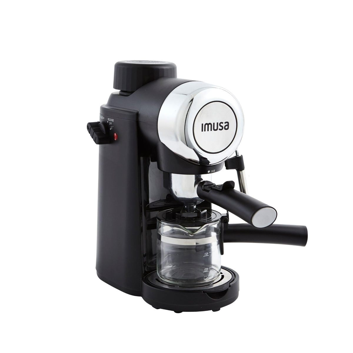 Imusa 4 Cup Epic Electric Espresso/Cappuccino Maker (Cafe Cubano, Cortadito, Colada, Cafe Con Leche), Black