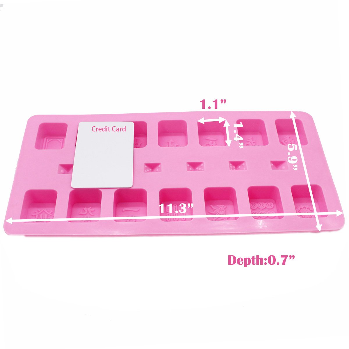 X-Haibei Chinese Mahjong Dice Chocolate Ice Cube Soap Candy Mold Silicone Cake Decor