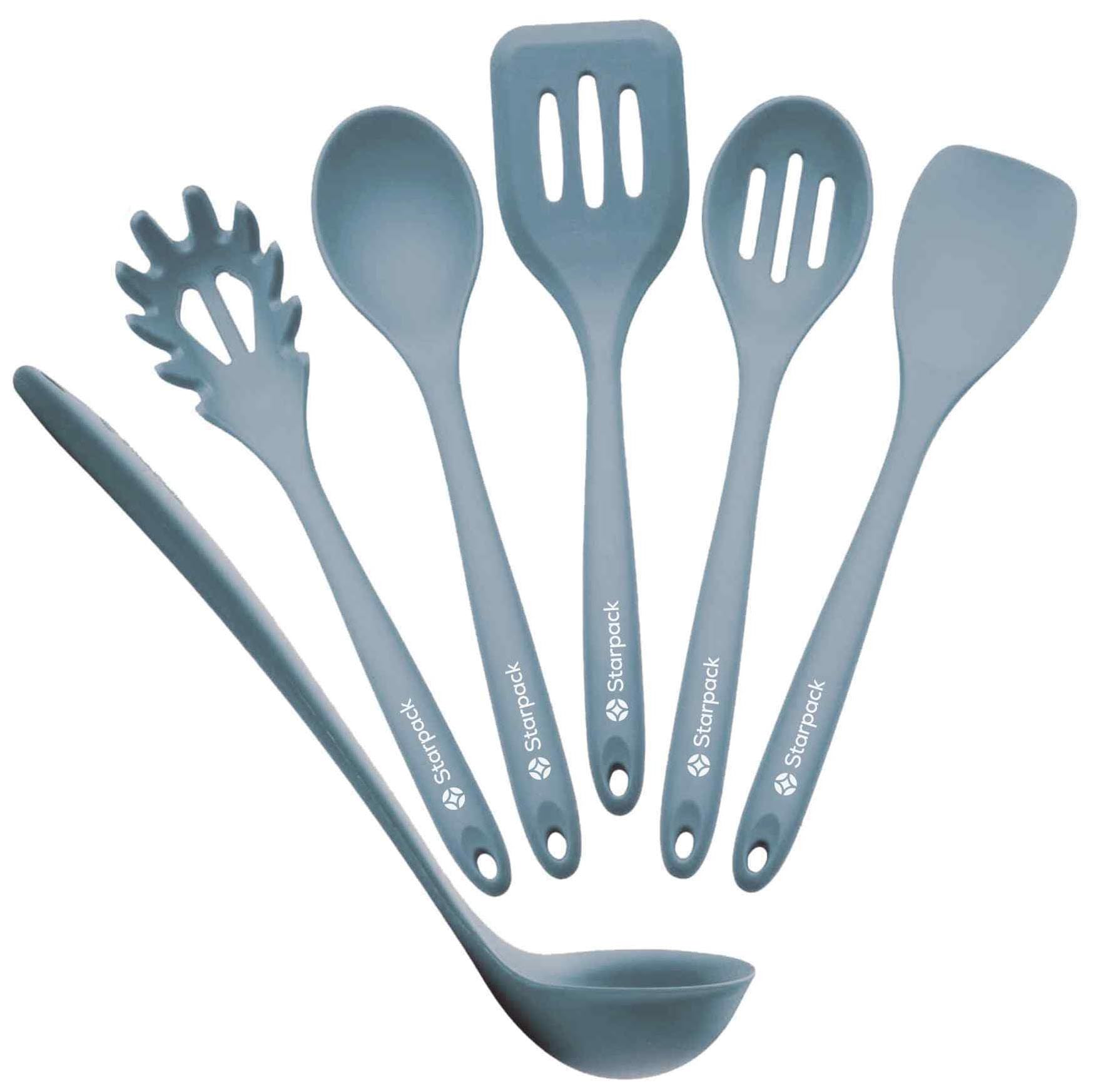 Starpack 'Like A Boss' Xl Premium Silicone Cooking Utensils Set (6 Pcs) - Heat Resistant Kitchen Utensils 600F - Non-Stick Silic