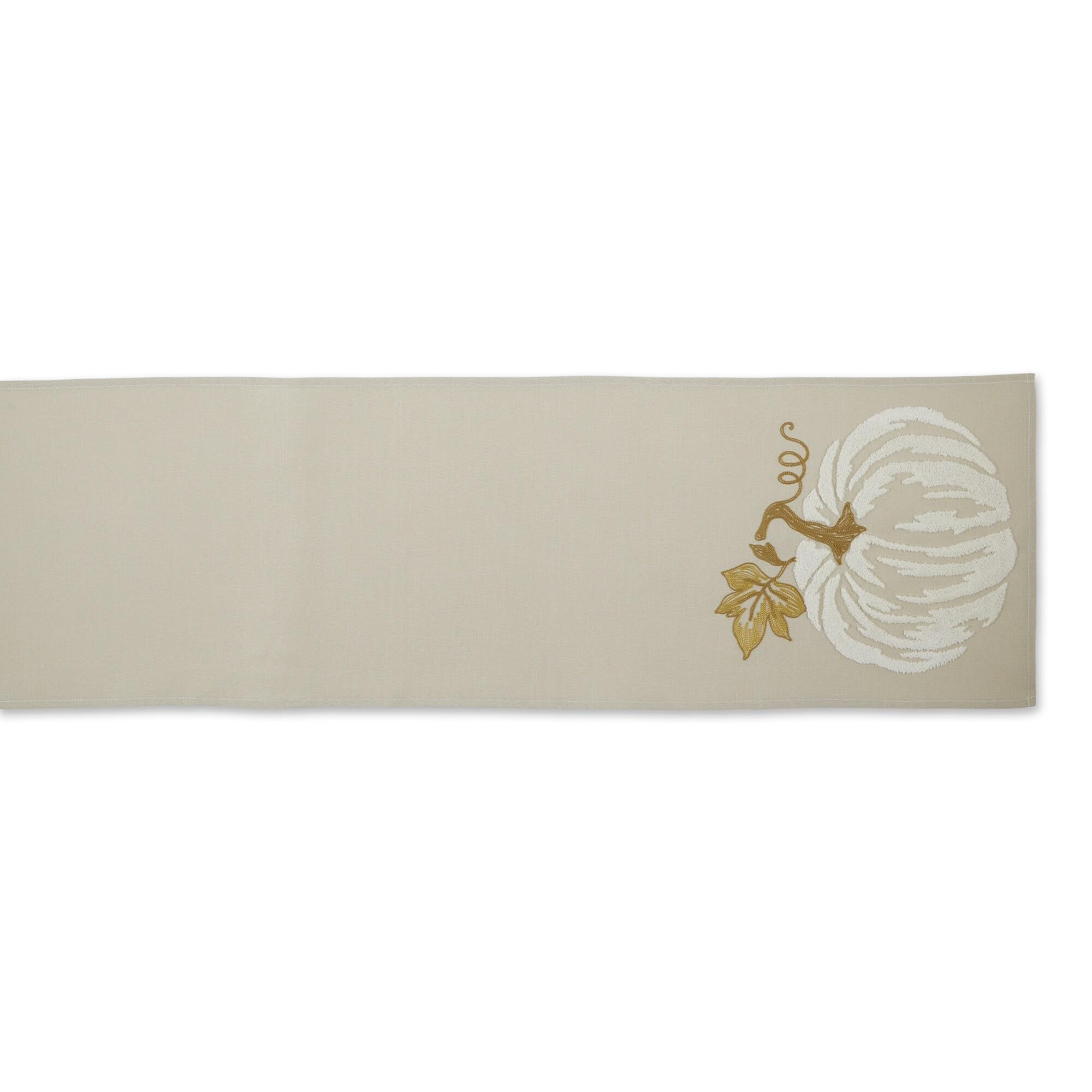 Dii Fall Table D  Cor Embroidered Tabletop For Thanksgiving Dining, Table Runner, 14X70, Scattered Leaves