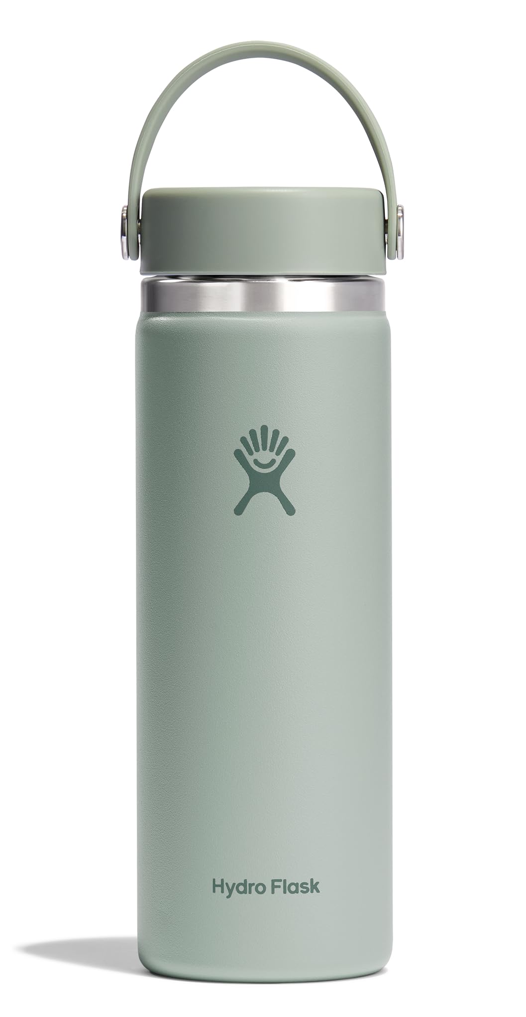 Hydro Flask Water Bottle - Insulated Stainless Steel - Wide Mouth Flex Lid, Non Spill, Leakproof and Refillable in 20 Oz Agave G