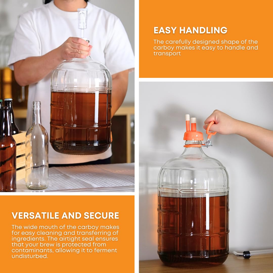 E.C. Kraus 3 Gal Glass Carboy