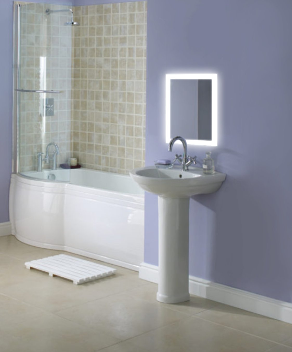 Krugg Small LED Bathroom Mirror 15 Inch x 20 Inch  Lighted Vanity Mirror Includes Dimmer & Defogger   Wall Mount Vertical or Horizontal Installation