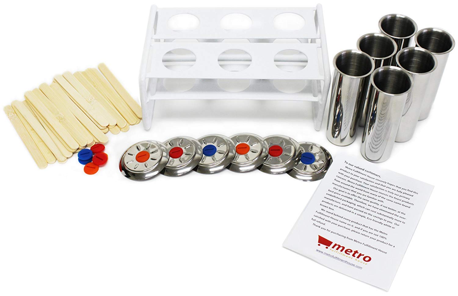 Onyx 18/8 Stainless Steel Popsicle Mold, Set Of 6