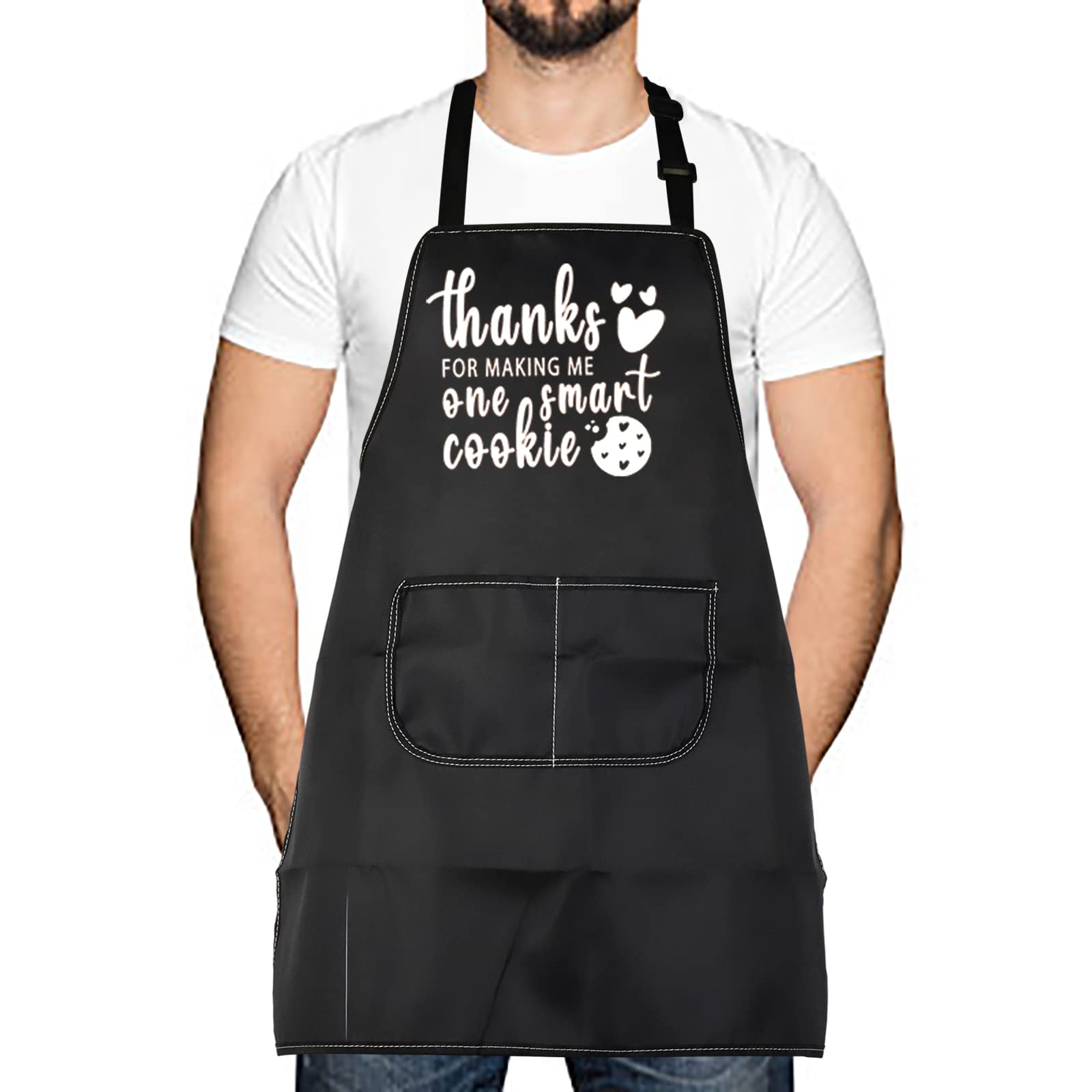 Levlo Teacher Appreciation Gift Thanks For Making Me One Smart Cookie Aprons Thanksgiving Gifts (Smart Cookie)