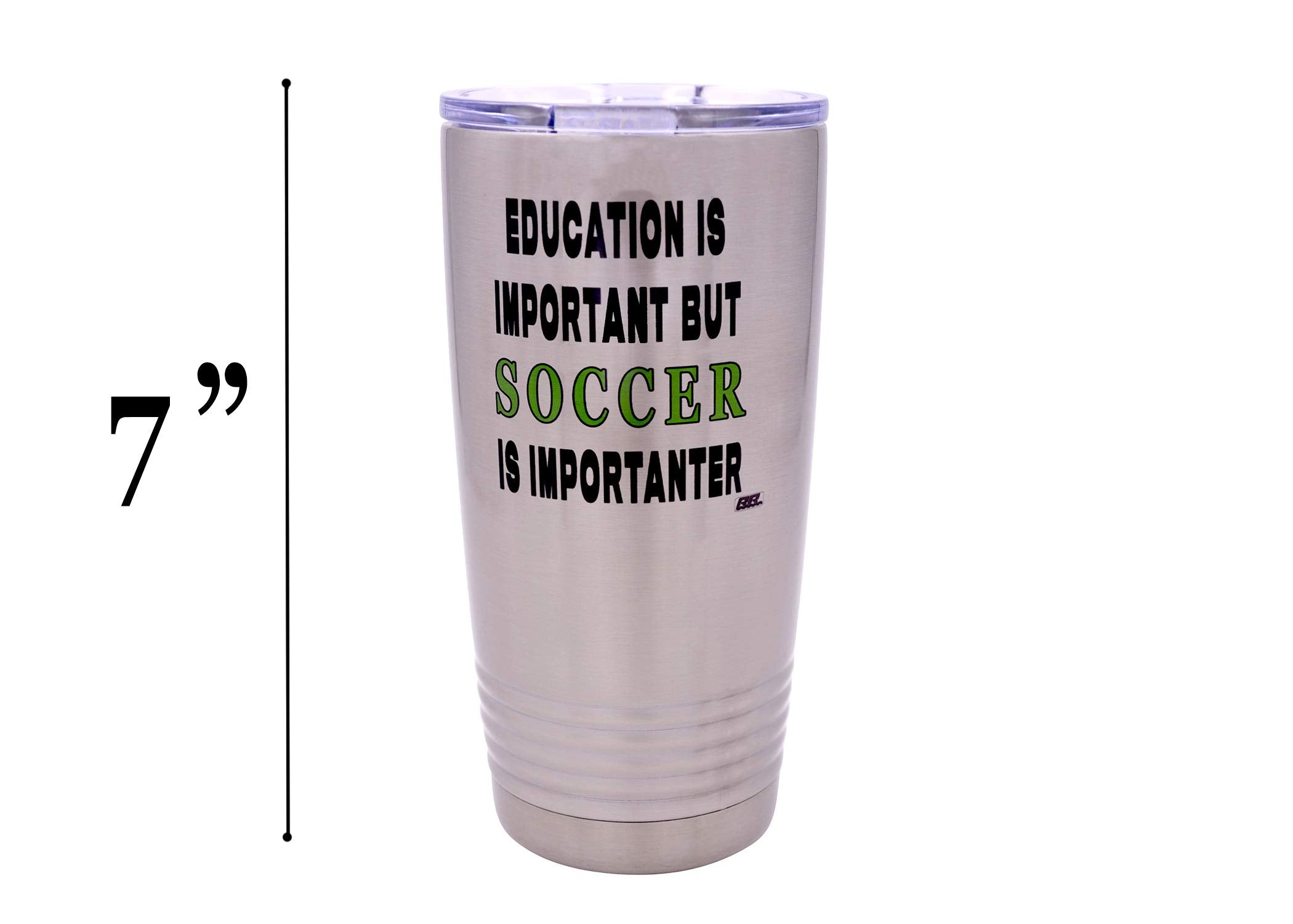 Rogue River Tactical Funny Soccer Player 20 Oz. Travel Tumbler Mug Cup W/Lid Education Important Gift Idea