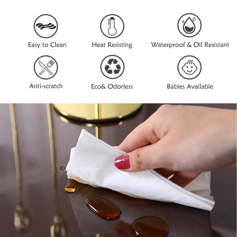 Waterproof Table Cover For Dining Table Or Office Desk Coffe Table 42 X 54 Inch Clear Table Cloth Protector 15 Mm Thick Pvc Plas