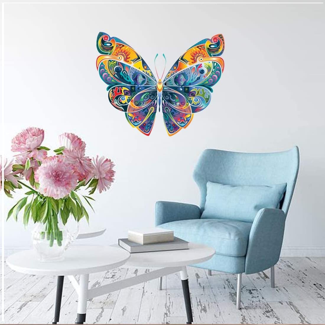 Akki Wold Colorful Butterfly Wall Sticker for Living Room/Bedroom/Office Size - 41 cm X 51 cm