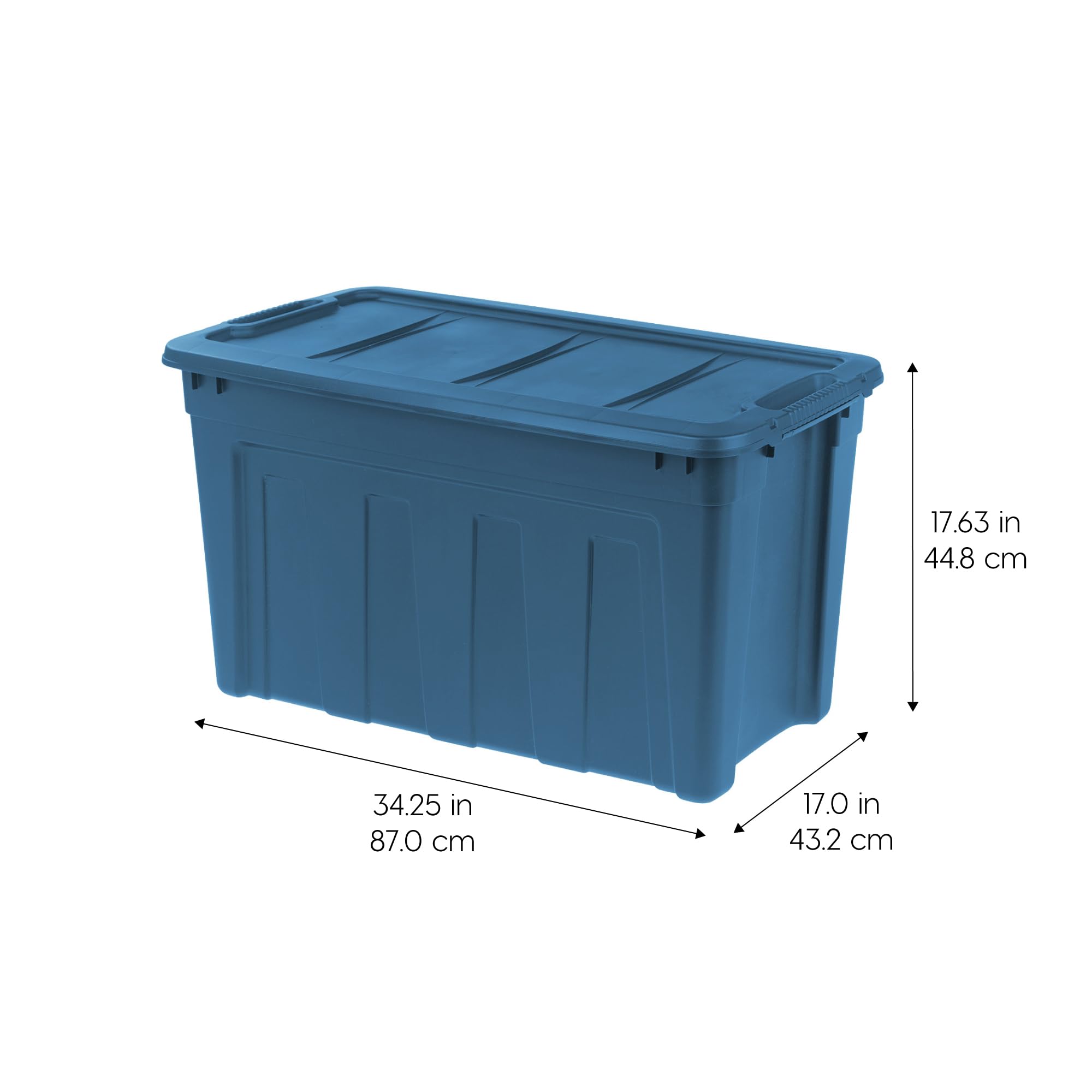 Iris Usa 31 Gallon Eco-Friendly Heavy Duty Totes For Storage With Easy-Grip Handles, 4 Pack - Made In Usa, Storage Bins With Lid