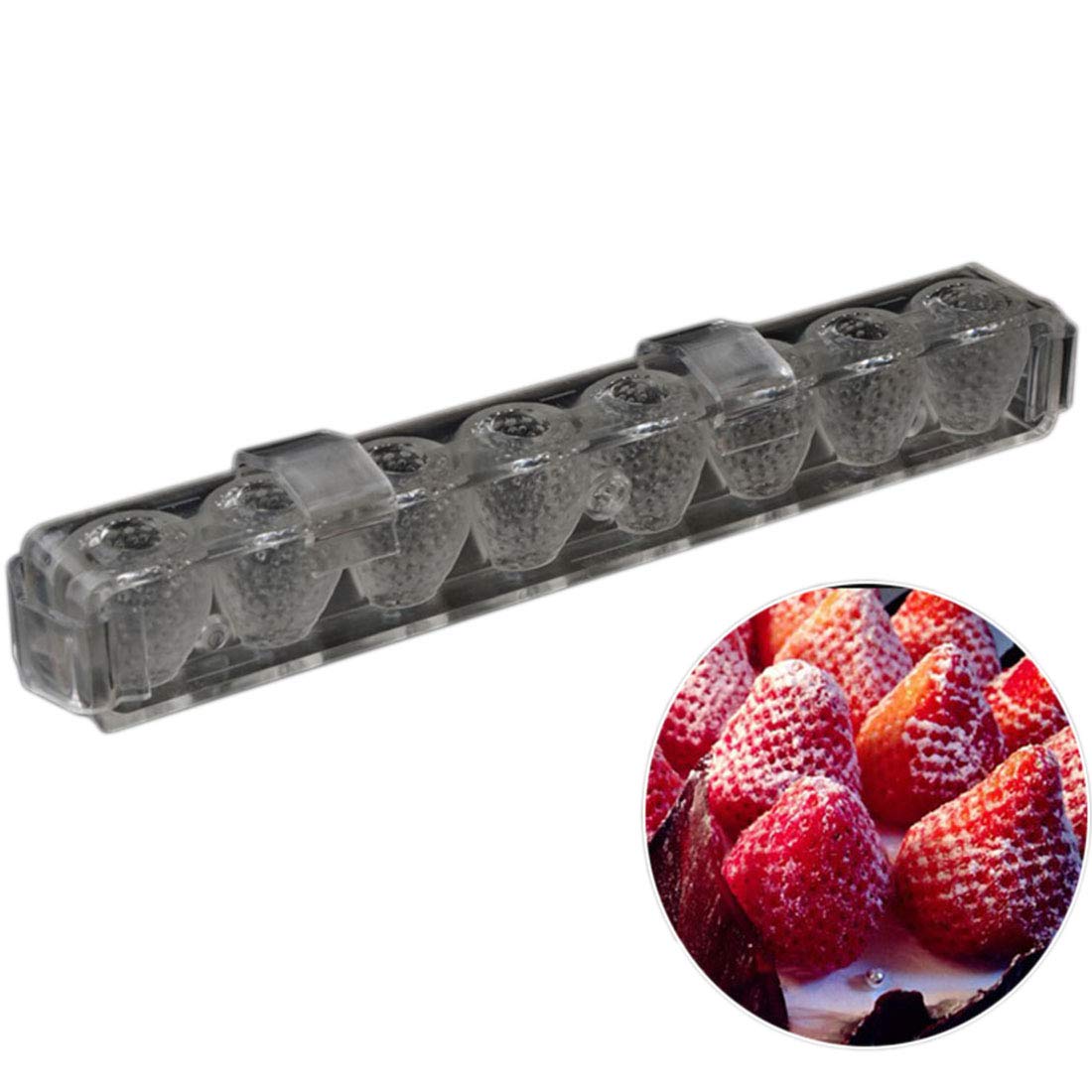 Grainrain Polycarbonate Chocolate Mold Polycarbonate Chocolate Bar Mould 3D Strawberry 2 Part Mold Candy Pastry Tools (19294)