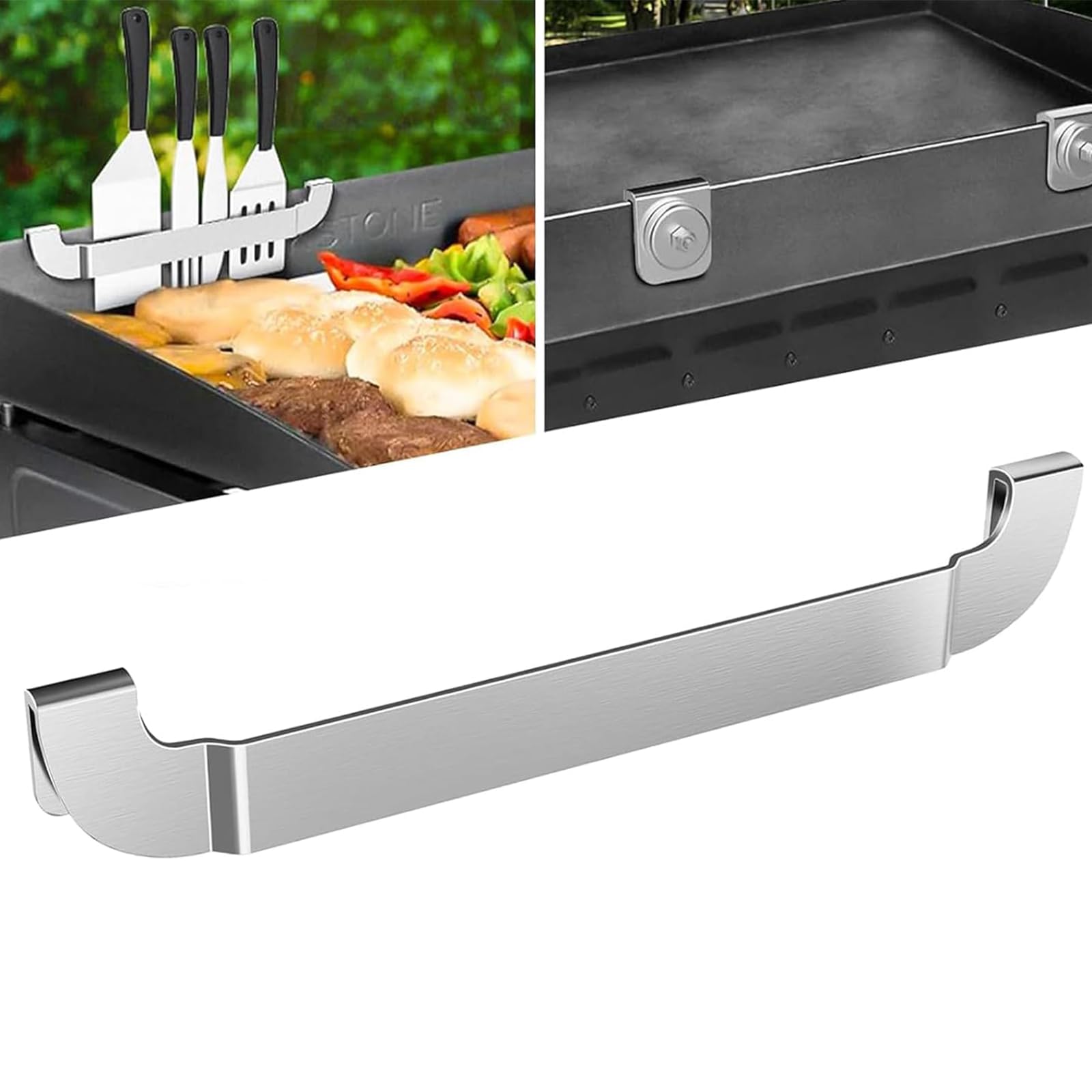 10 Inch Griddle Spatula Holder Magnetic Design, Stainless Steel Grill Barbecue Tool Rack, Griddle Accessories For Blackstone Fla