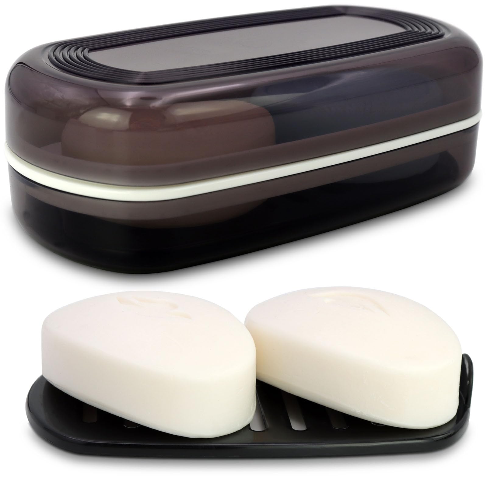 Haysna Solid Shampoo Bar Holder, Large Bar Soap Holder, Travel Soap Container, Soap Box With Draining Layer, Soap Case For Bathr