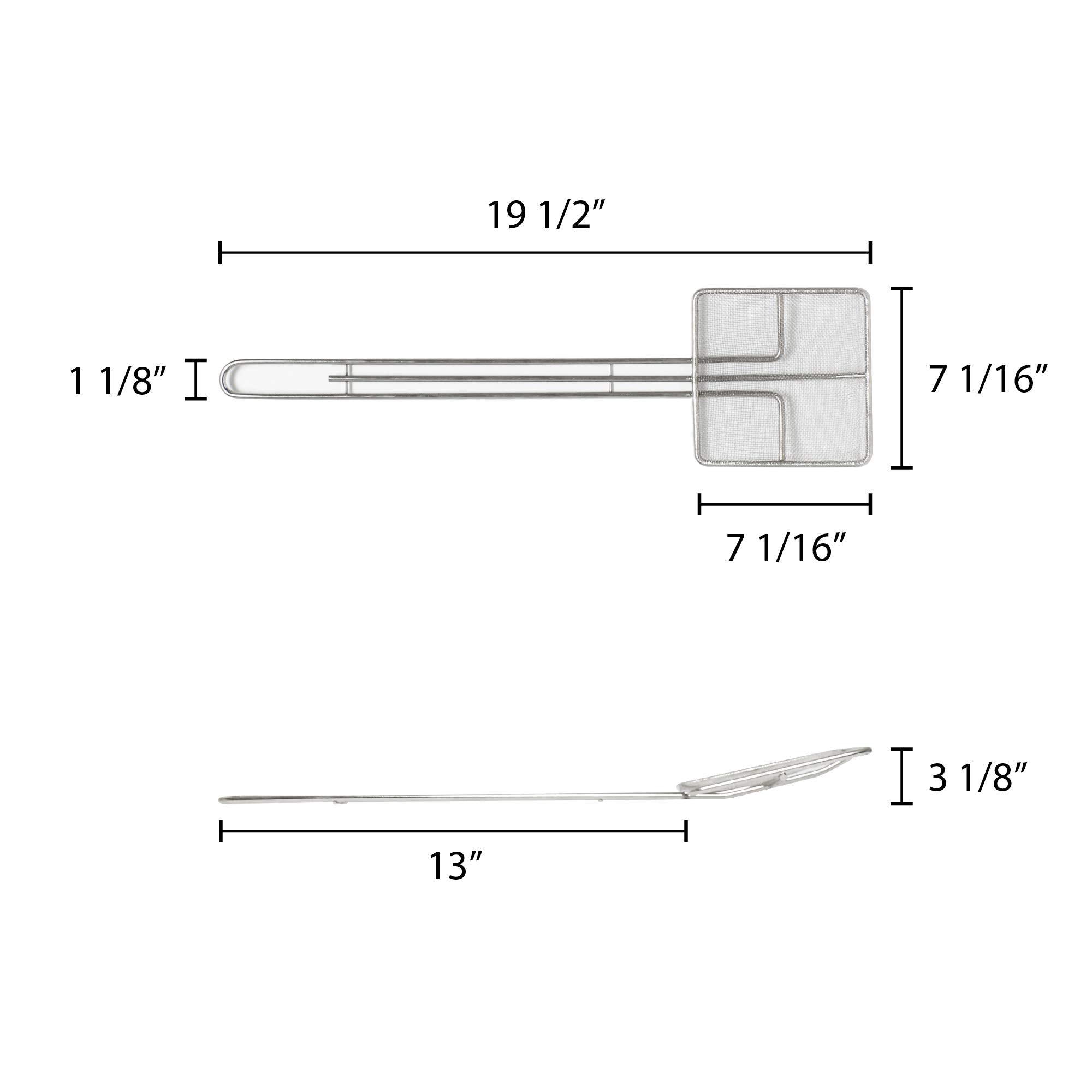 Thunder Group Square Wire Skimmer, 7-Inch