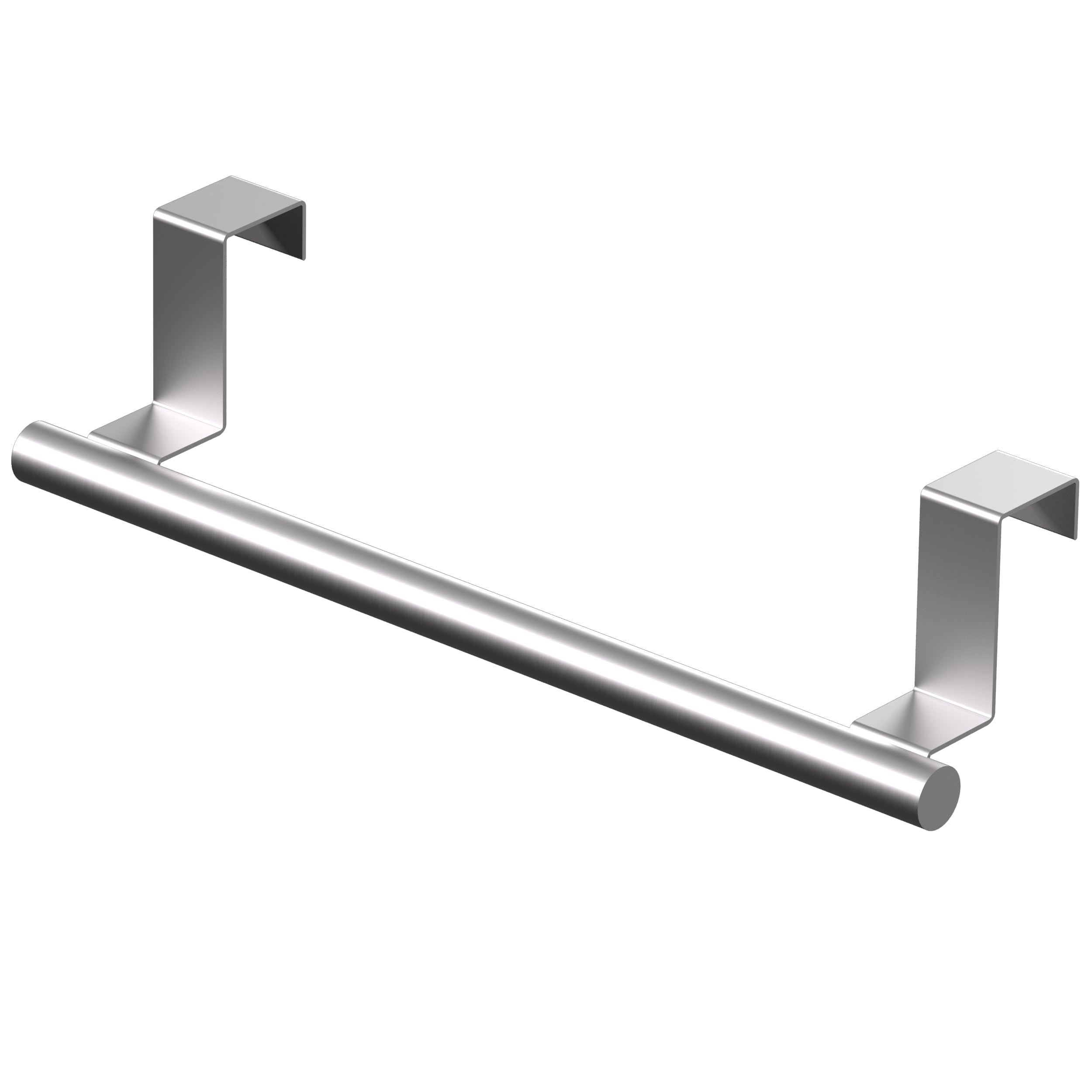 Qflushor Over Cabinet Towel Bar 9'' Kitchen Towel Rack Over Cabinet Door Silver, Cabinet Door Towel Holder Stainless Steel, Dish