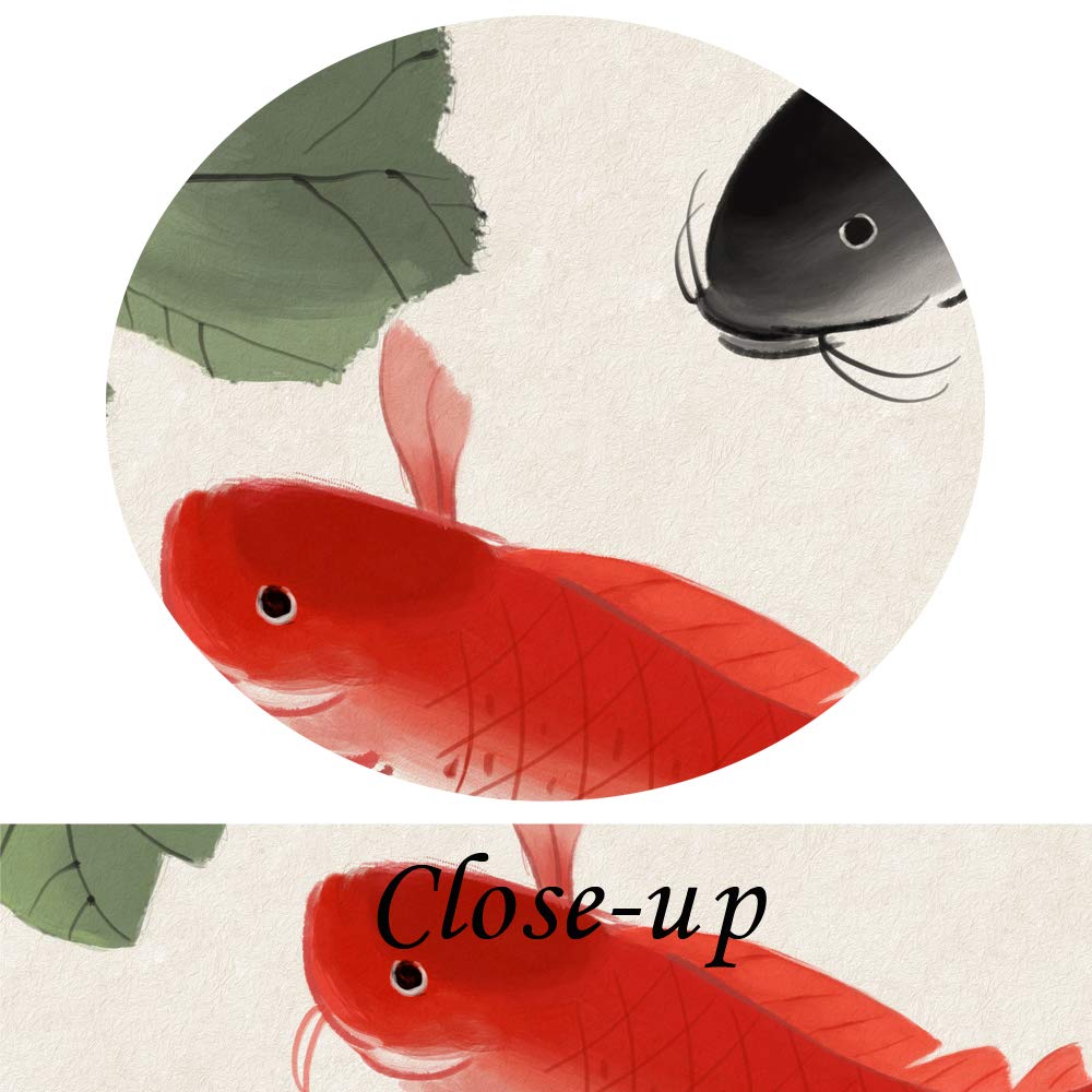 Kreative Arts Happy Fish 3 Piece Giclee Canvas Prints Wall Art Animals Pictures Traditional Chinese Paintings For Bedroom Kitche