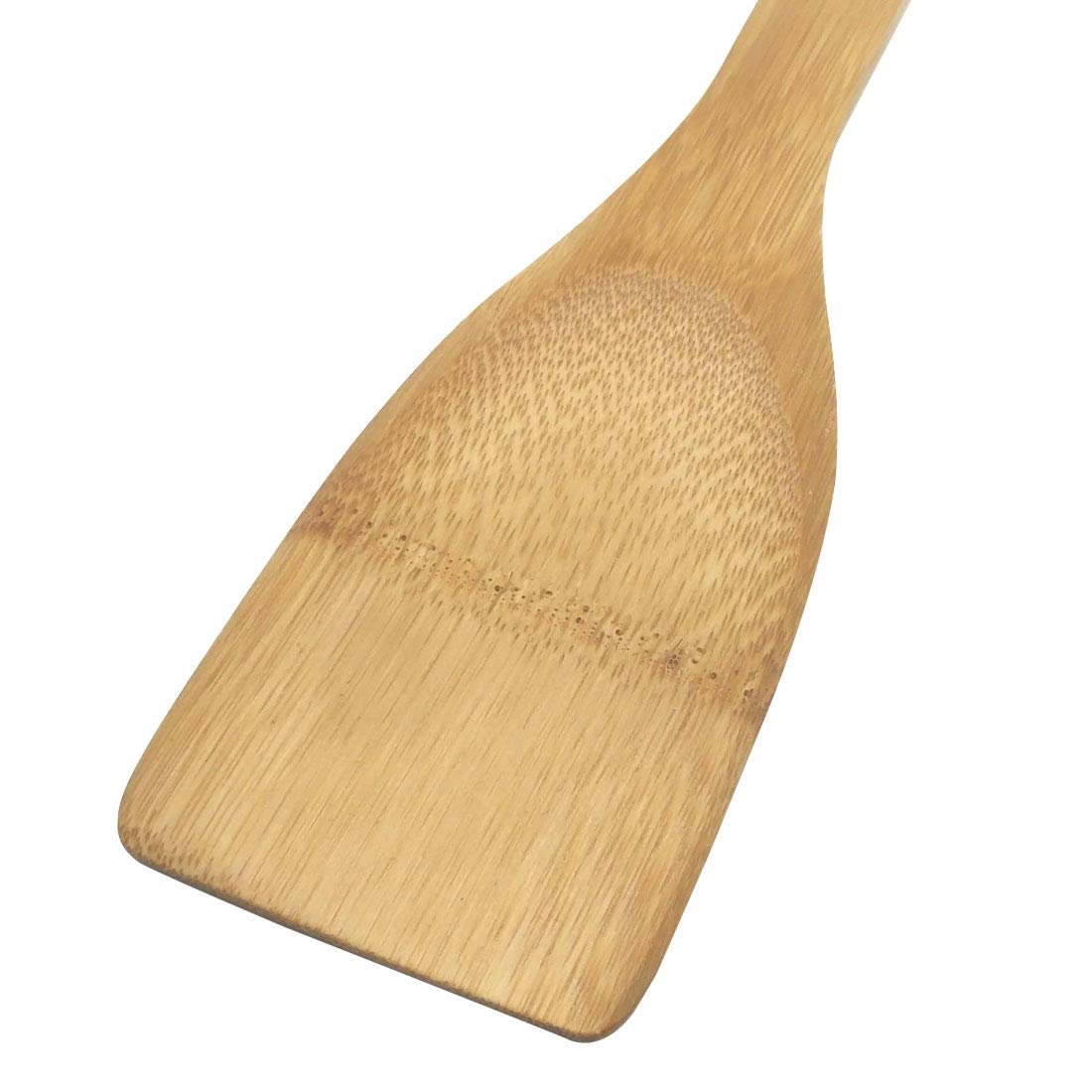 11.8-Inch Natural Wood Turners Bamboo Utensil Kitchen Wooden Cooking Tools Spoon Spatula Cooking, Stir Fry And Mixing, Essential