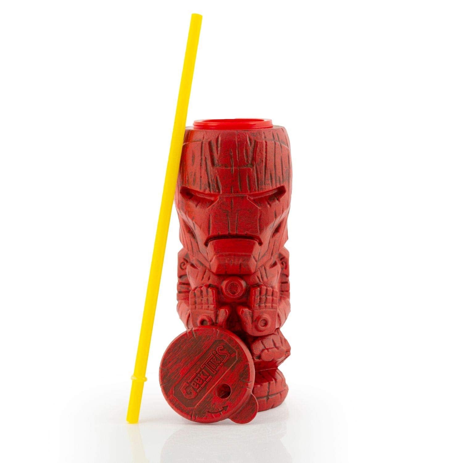 Iron Man Geeki Tikis Marvel Tumbler | Official Marvel Collectible Plastic Tiki Style Cup | Holds 22 Ounces