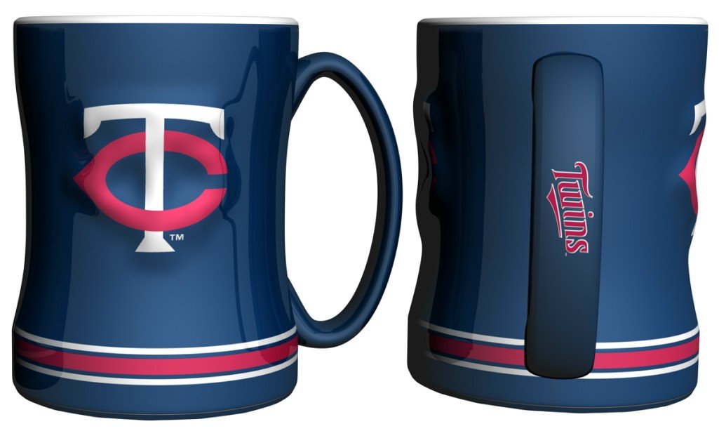 Minnesota Twins Navy Blue 15Oz. Ceramic Relief Mug
