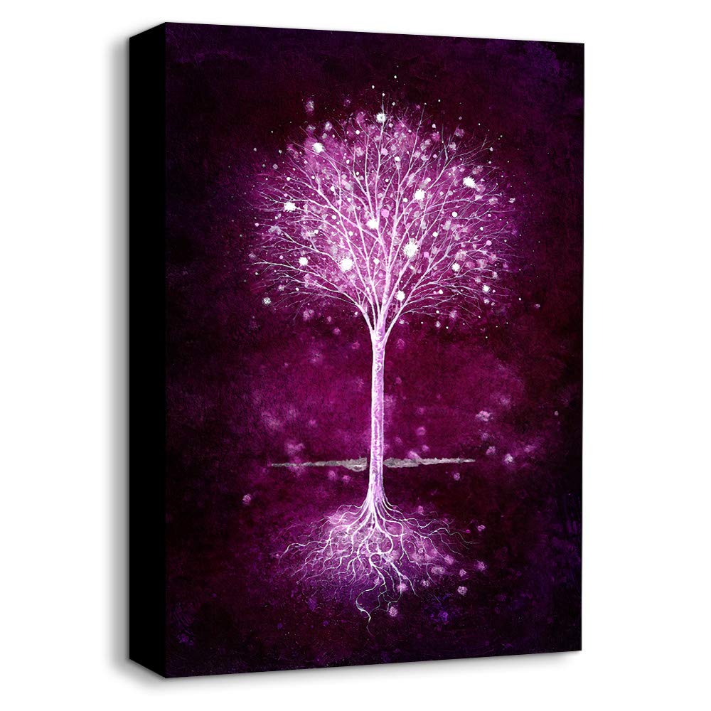 Nwt Canvas Wall Art Abstract Tree Painting Artwork For Home Prints Framed - 32X48 Inches
