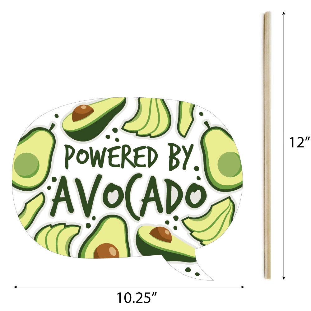 Big Dot Of Happiness Hello Avocado - Fiesta Party Photo Booth Props Kit - 20 Count