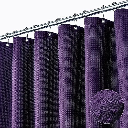 Dynamene 60 Inch Stall Shower Curtain - Waffle Weave Heavy Duty Thick Fabric Shower Curtains For Bathroom, Weighted Hotel Spa Lu