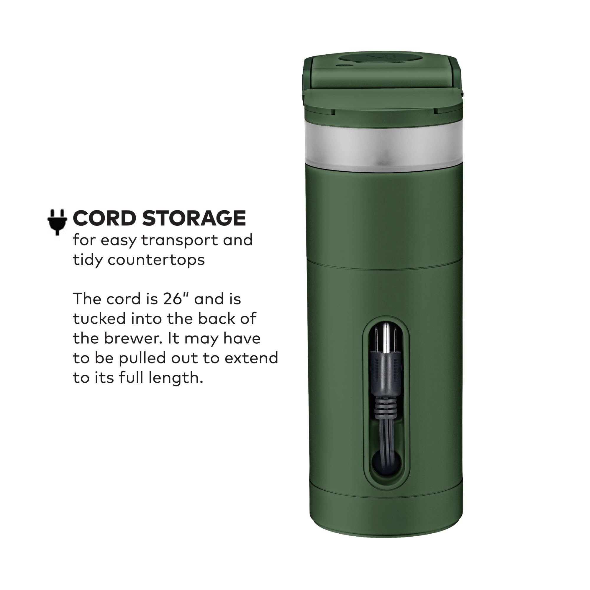 Keurig K-Mini Single Serve K-Cup Pod Coffee Maker, 6 To 12Oz Brew Size, With Cord Storage, Perfect For Small Spaces, Evergreen