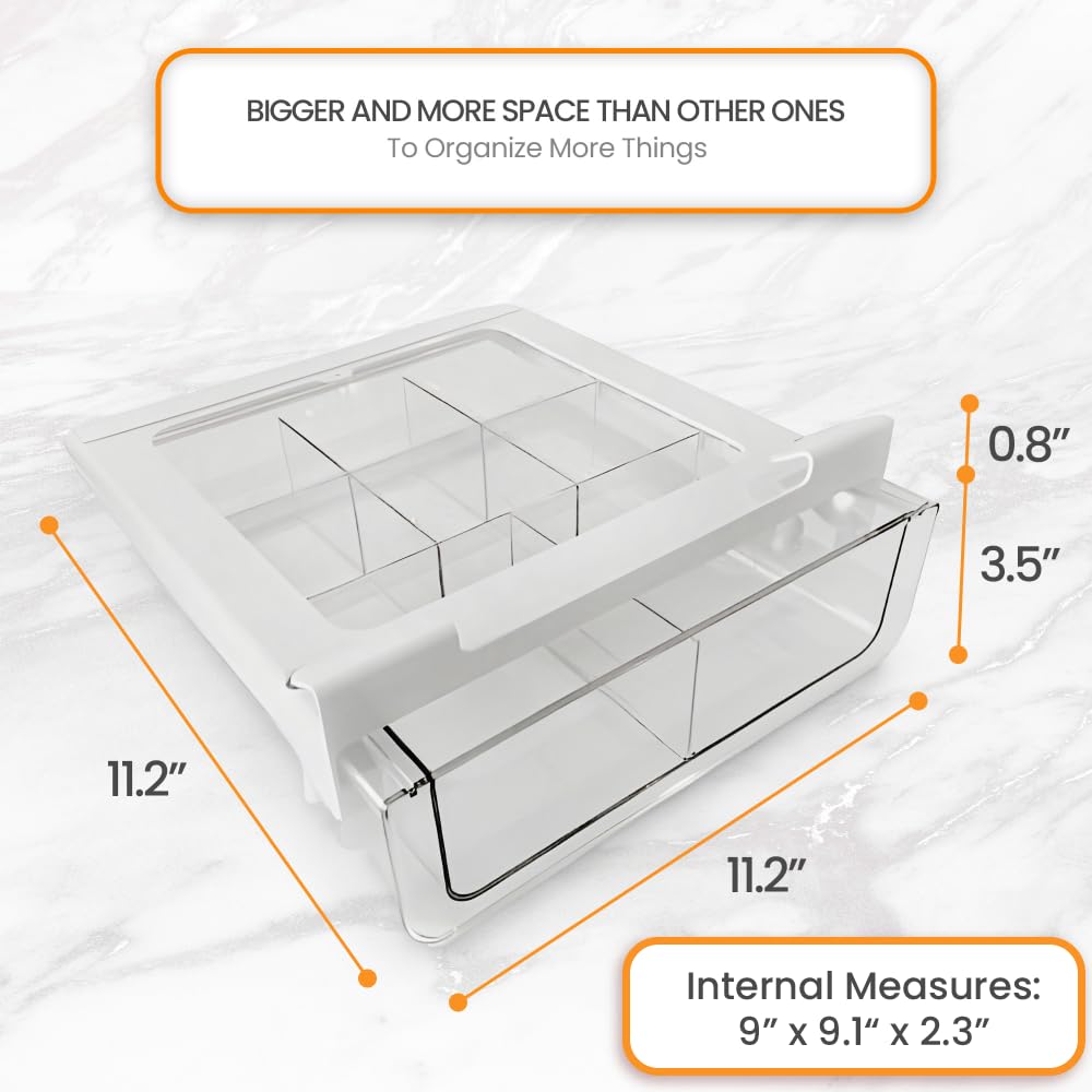 Pull Out Under The Shelf Drawer For Kitchen Cabinets | Easy To Install Cabinet Caddy Tea Coffee Cookware Organizer | Convert You