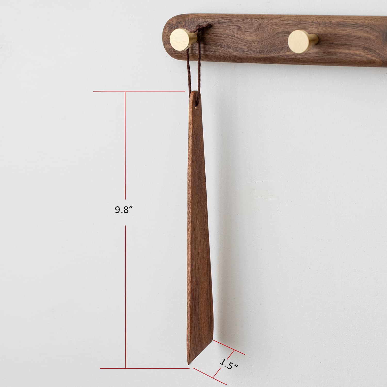 Muso Wood 9.8'' Acacia Wood Spatula For Cooking, Small Wood Flipper, Non-Stick Spatula Set, Multi-Purpose Spatulas For Flipping,