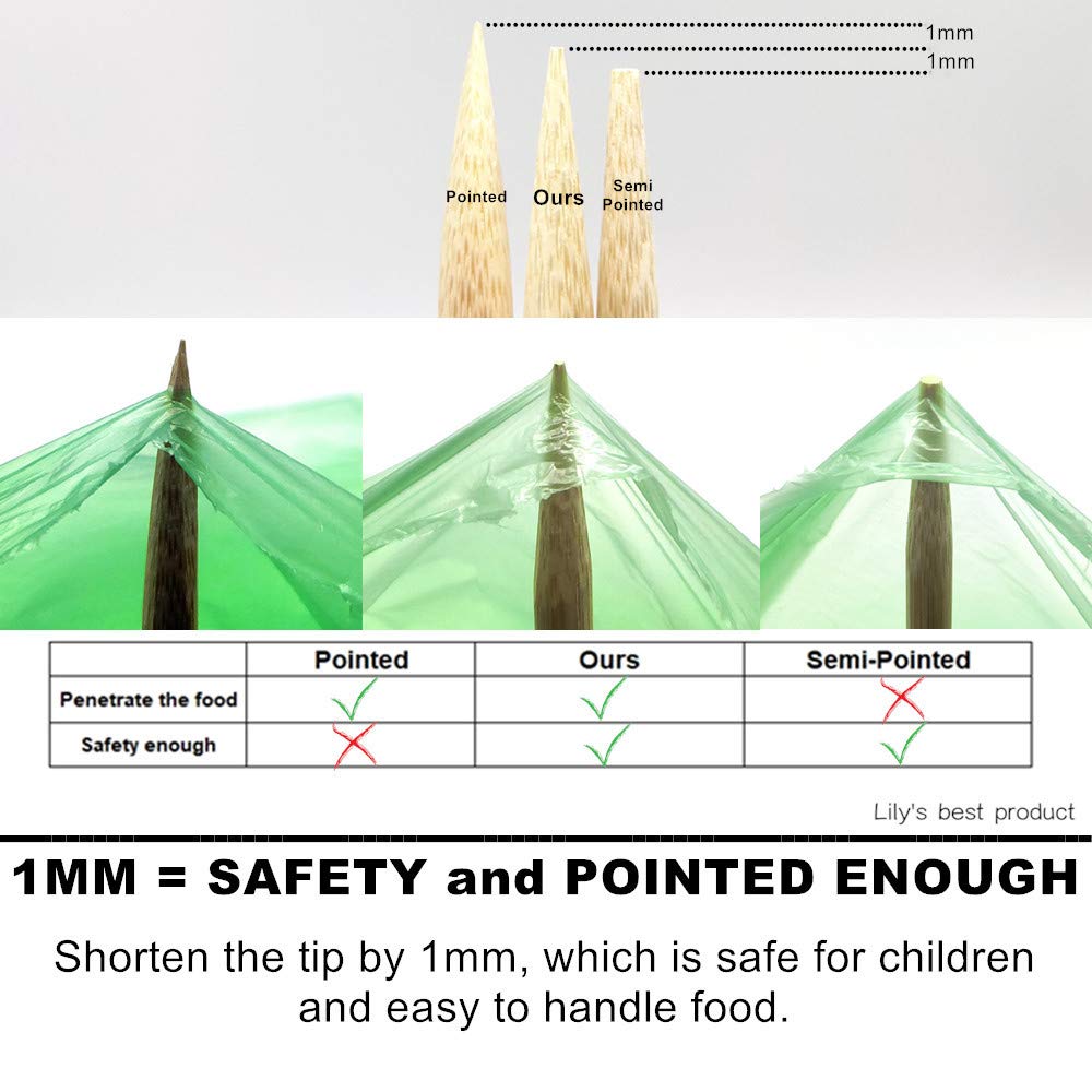 Hopelf 36'' Natural Bamboo Skewers Sticks For Marshmallows