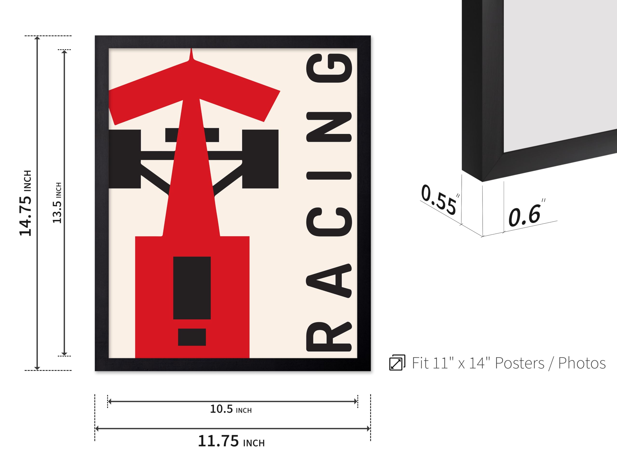 Poster Master Motorsport Poster - Race Car Print - Sports Art - Car Racing Art - Minimal Art - Gift For Men, Women & Car Enthusi