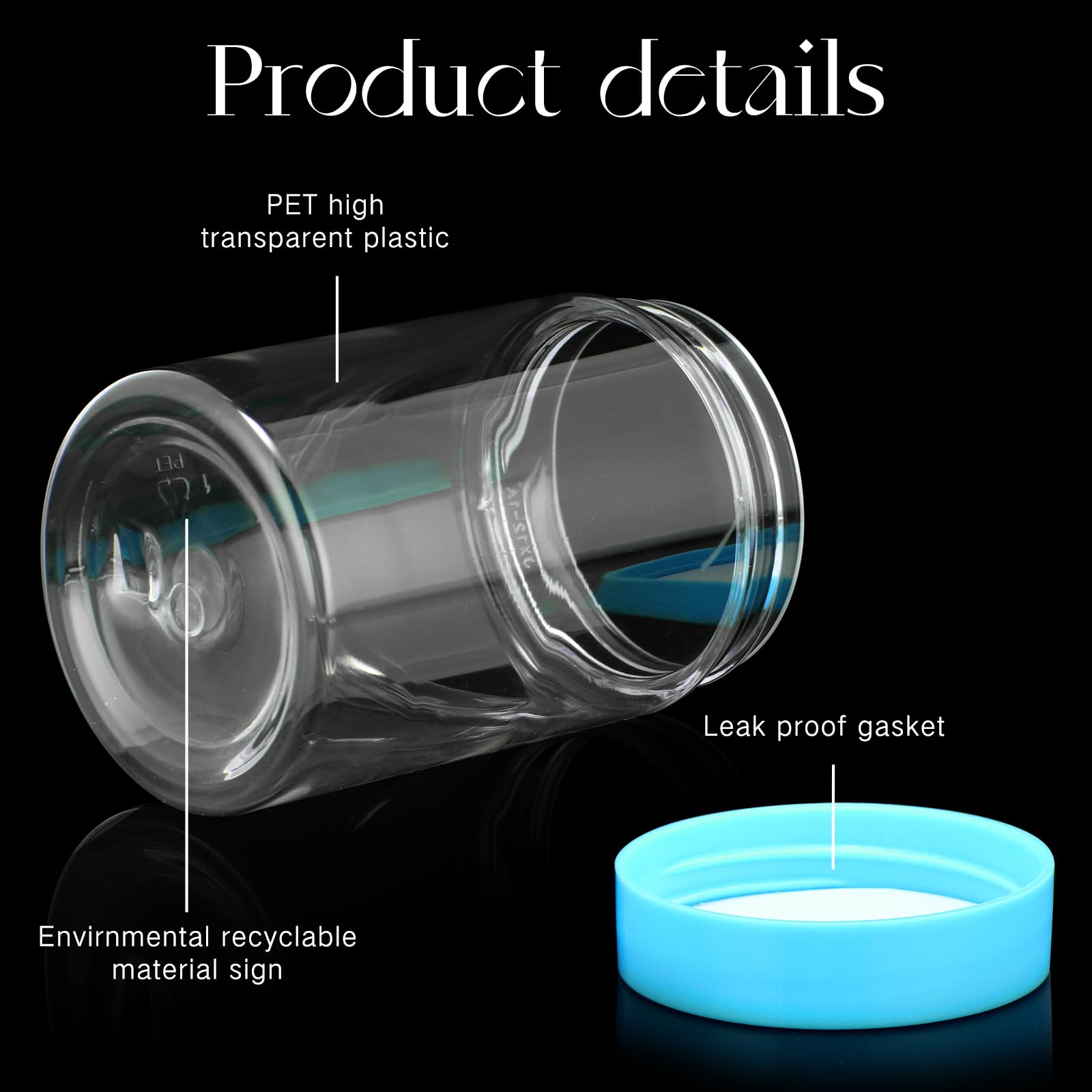 Satinior 12 Pack 4 Oz Plastic Container Jars With Lids Round Clear Travel Cosmetic Container Slime Jars For Toiletries, Lotion,