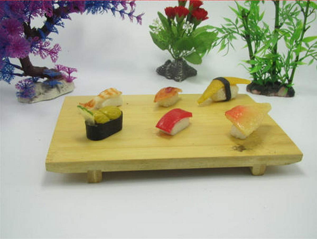 Japanbargain 1956, Sushi Serving Plate Japanese Bamboo Board Sushi Geta Serving Platter (1, 8.25X4.75)