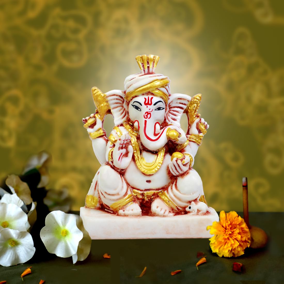 Buji Craft Ganesh Ji Lord Ganesha Car Dashboard Ganesh Statue Ganesh Murti Ganeshji Idol Ganpati Baba Ganpati Murti S91