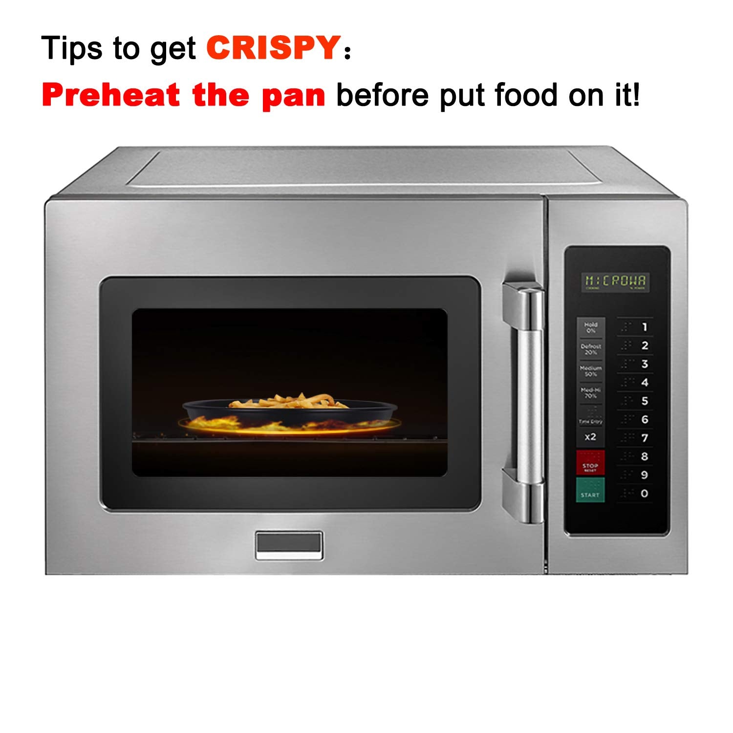 Maconee 10Inch Universal Microwave Crisper Pan/Microwave Cookware Browning Tray, Crispy Plate, Microwave Crispers For Reheat Fro