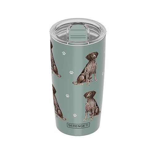 German Shorthaired Pointer Tumbler Serengeti 16 Oz Stainless Steel, Vacuum Insulated Tumbler With Spill Proof Lid - 3D Print - I