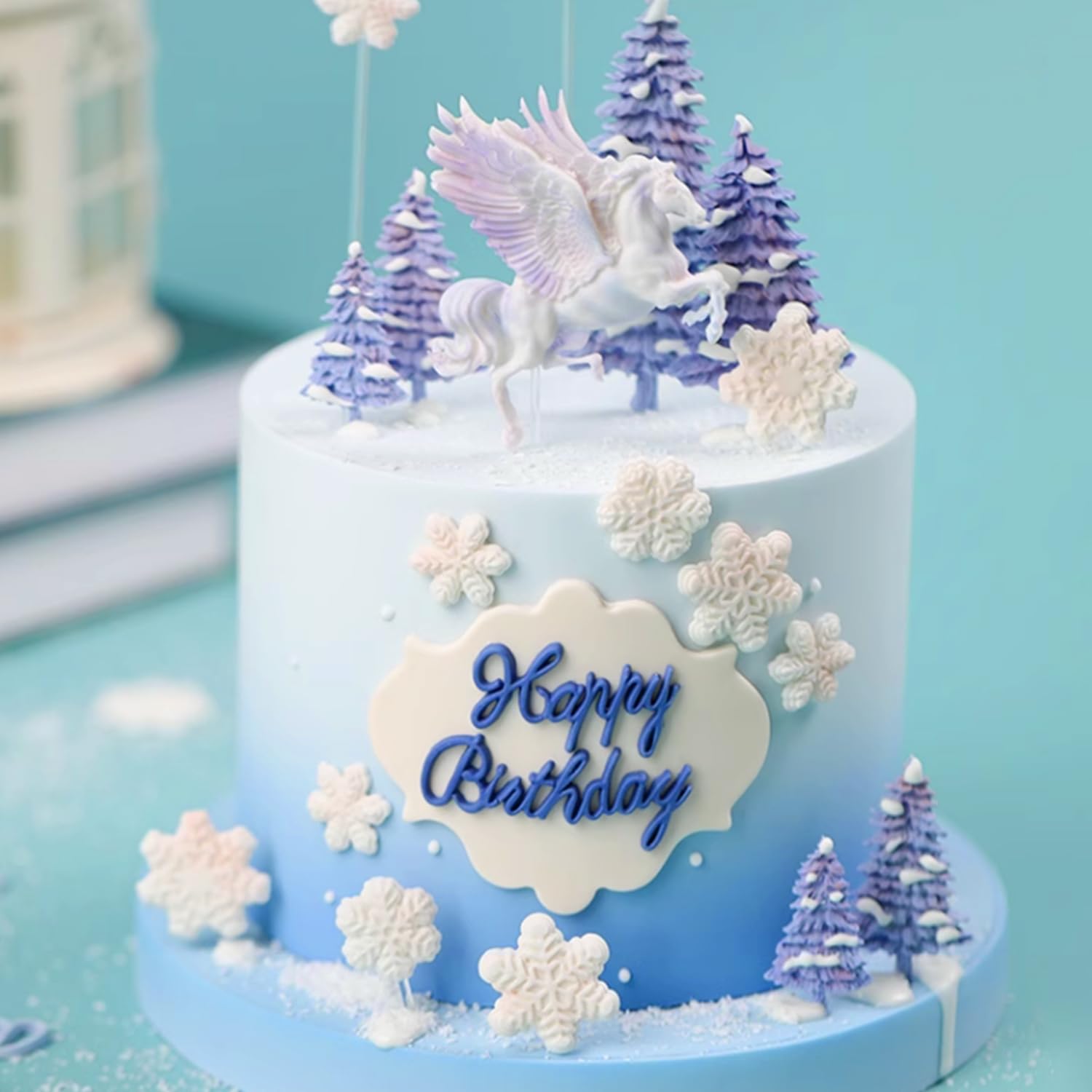 Christmas Tree Silicone Mold Cake Decor Moulds Fondant Cake Suger Molds Sugarcraft Chocolate Tools-Small (3.9Inch)