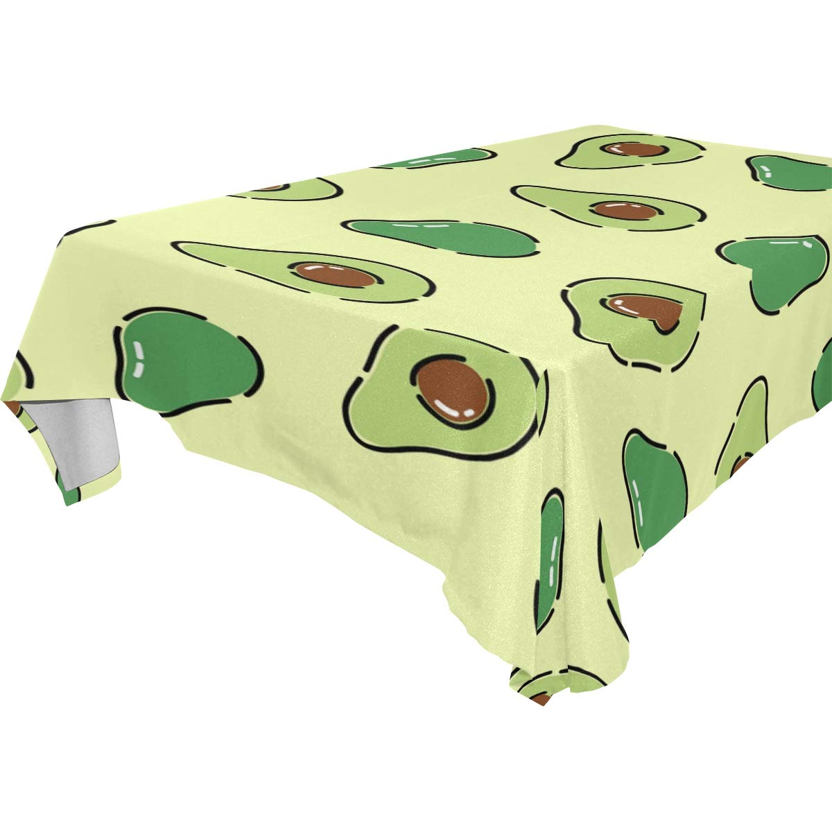 Moudou Avocado Tablecloth Water Resistant Spillproof Polyester Table Cover For Kitchen Dining Tabletop Decoration, 54 X 54 Inch