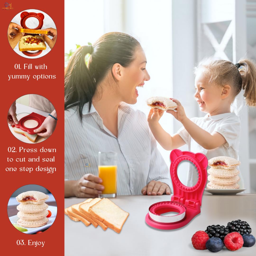 Gradient Mode Sandwich Cutter And Sealer, Sandwich Cutter For Kids, Bread Sandwich Decruster, Uncrustables Sandwich Maker, Diy C
