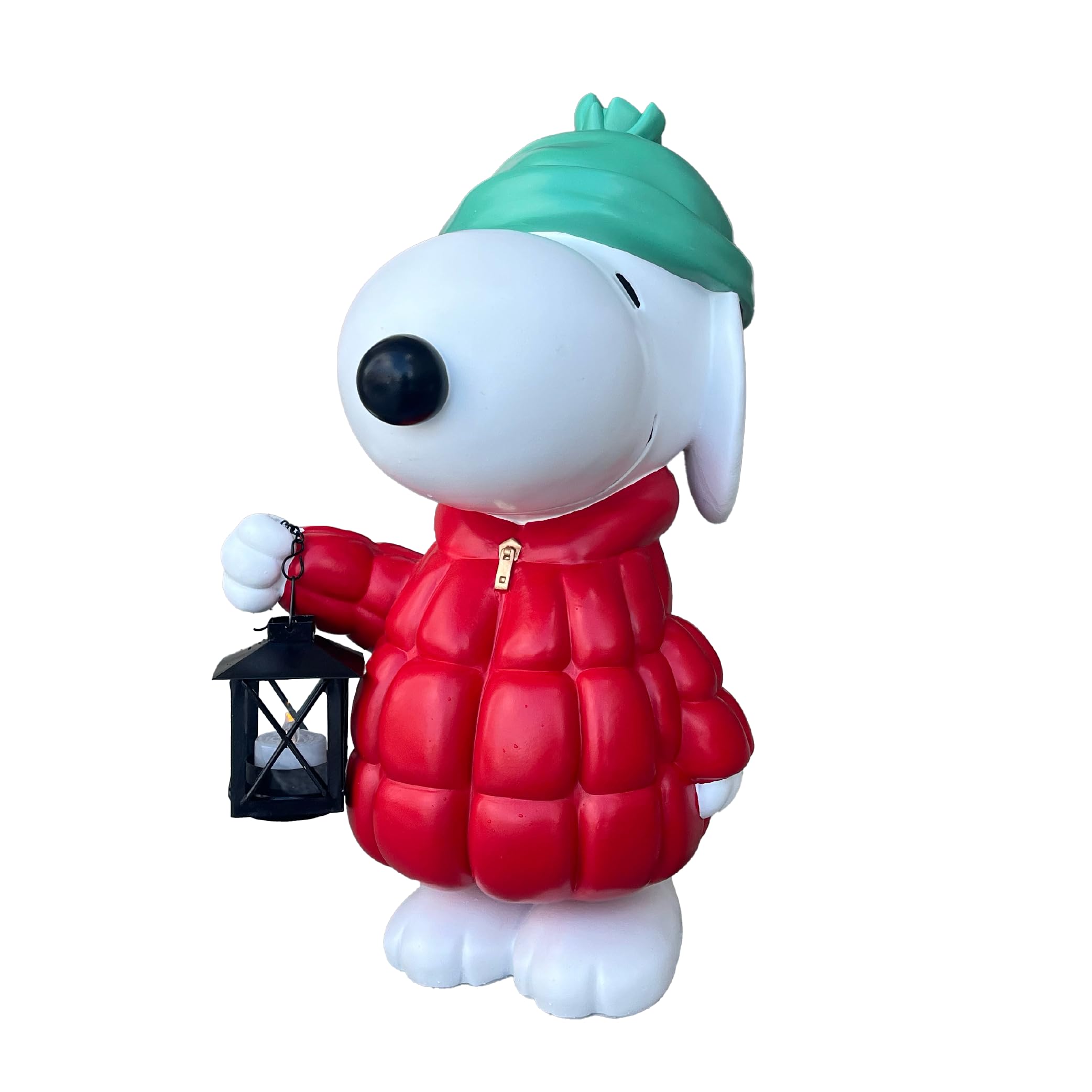 Mark Feldstein, Peanuts Snoopy Puffer Jacket LED Porch Greeter, 17 Inch