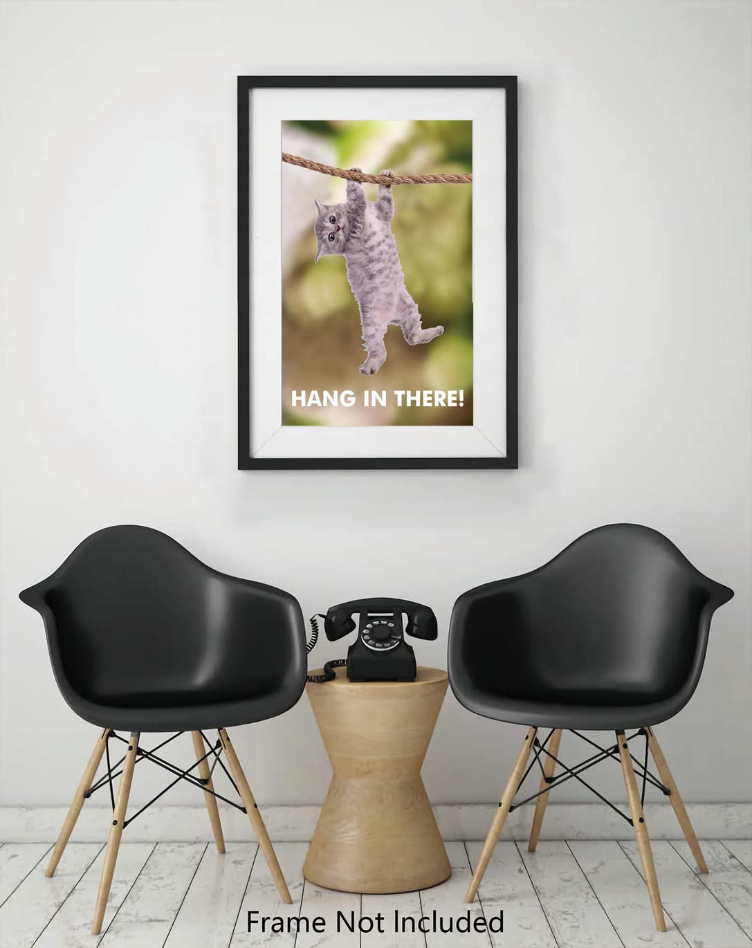 Xihoo Hang In There Cat Retro Motivational Cool Wall Decor Art Print Poster For Office Frameless Gift 12 X 18 Inch(30Cm X 46Cm)-