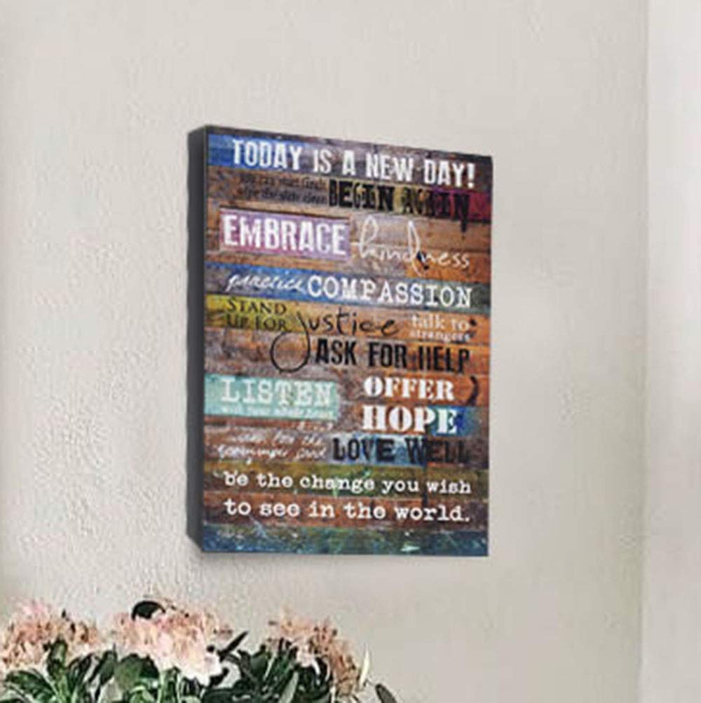 Creative Products Today Is A New Day Wood Wall Art Print By Marla Rae 16 X 12