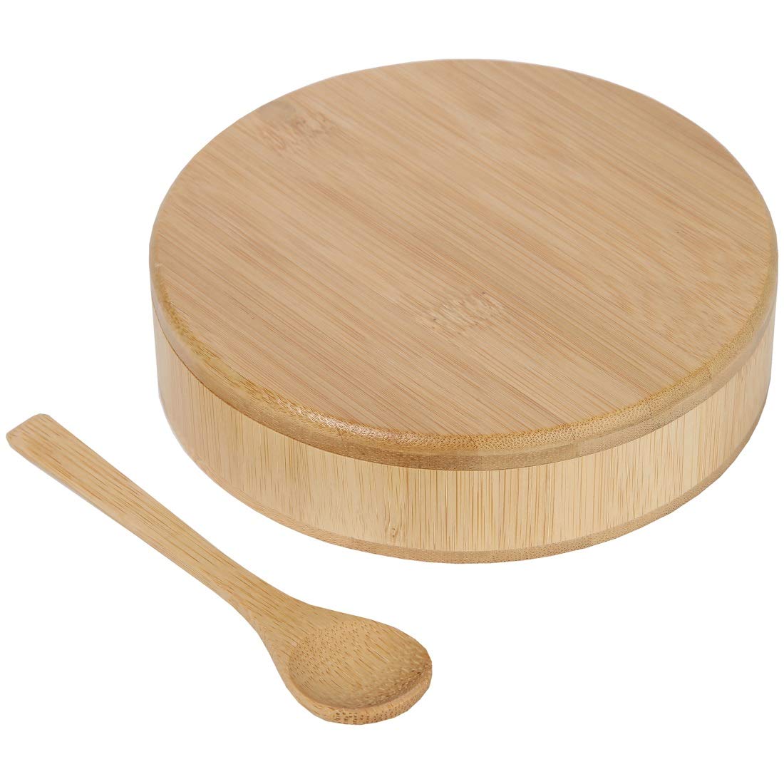 Lily'S Home Barkeeper'S Salt Box, Bamboo Spice Storage Box With Magnetic Lock And A Bamboo Spoon. Margarita Rim Salting Dish