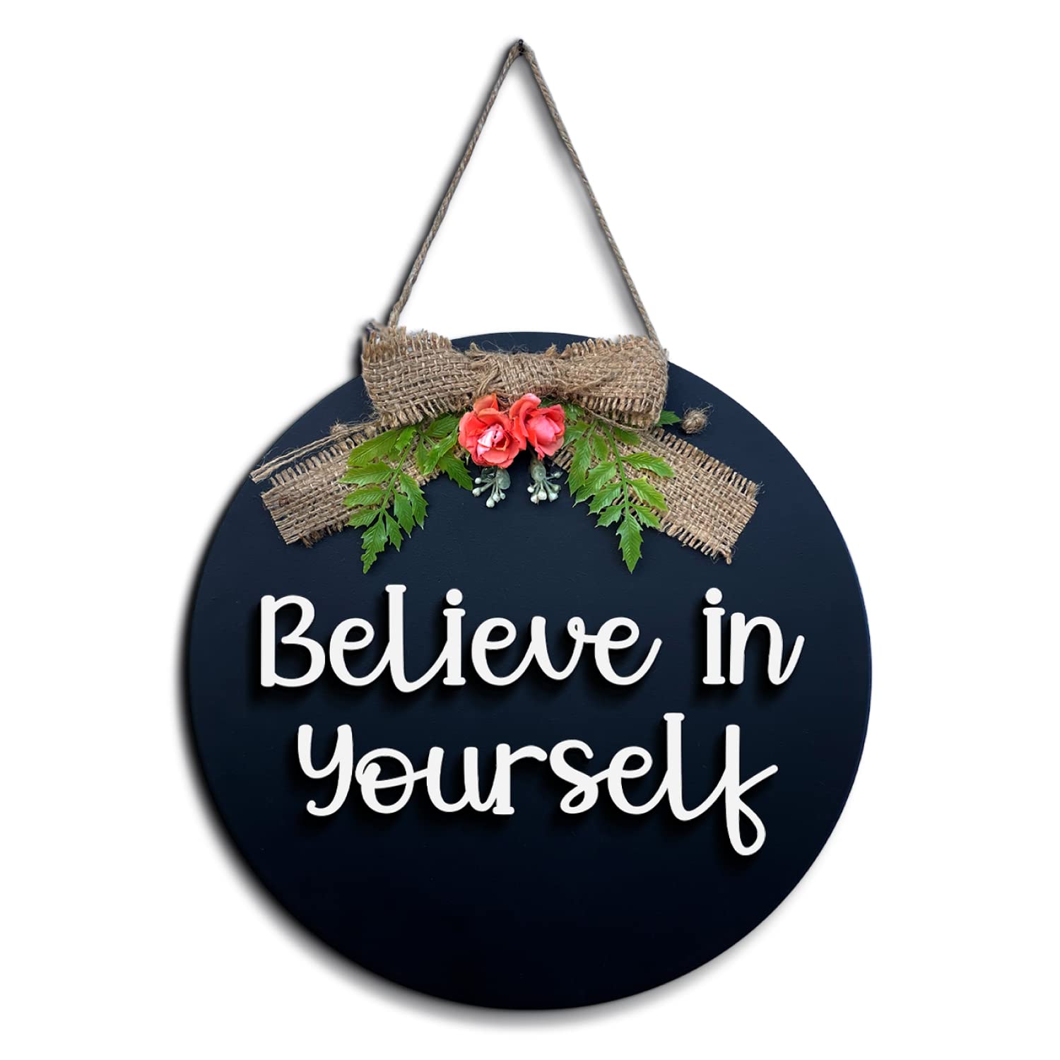Believe in Yourself Motivational Quotes Wall Frames Hanging For Kids Room, Study Room, Office, and Home Positive Wooden Quotes W
