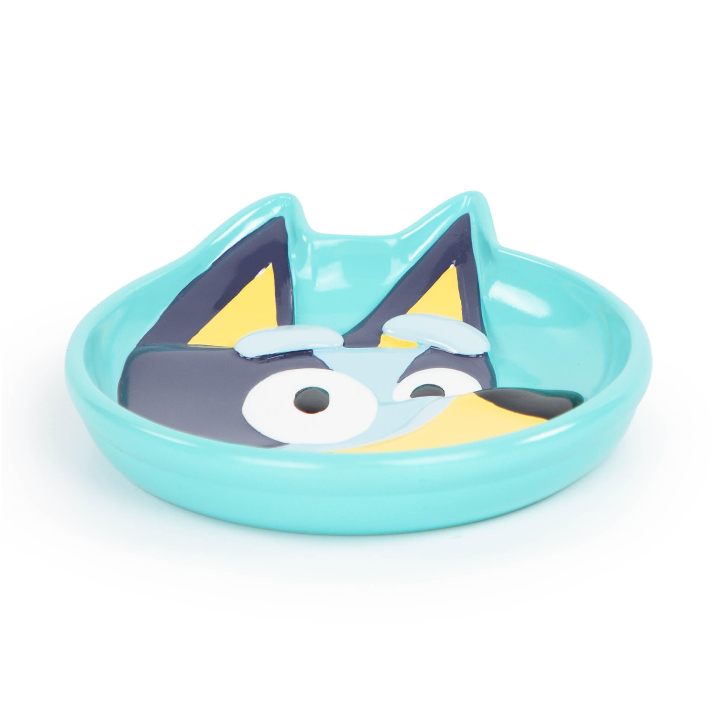 Bluey Soap Dish - Blue Resin Sponge Holder/Bar Soap Holder - Kids Bathroom Tray