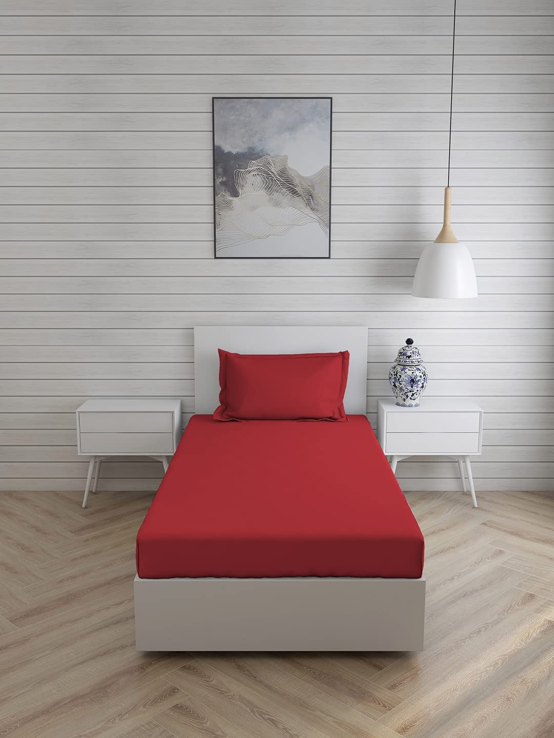 Shri Anand Creations Solid Plain Single Bedsheets Combo With Pillow Covers(Set Of 2) (Size: 60X90) (2 Bedsheets 2 Pillow Covers)