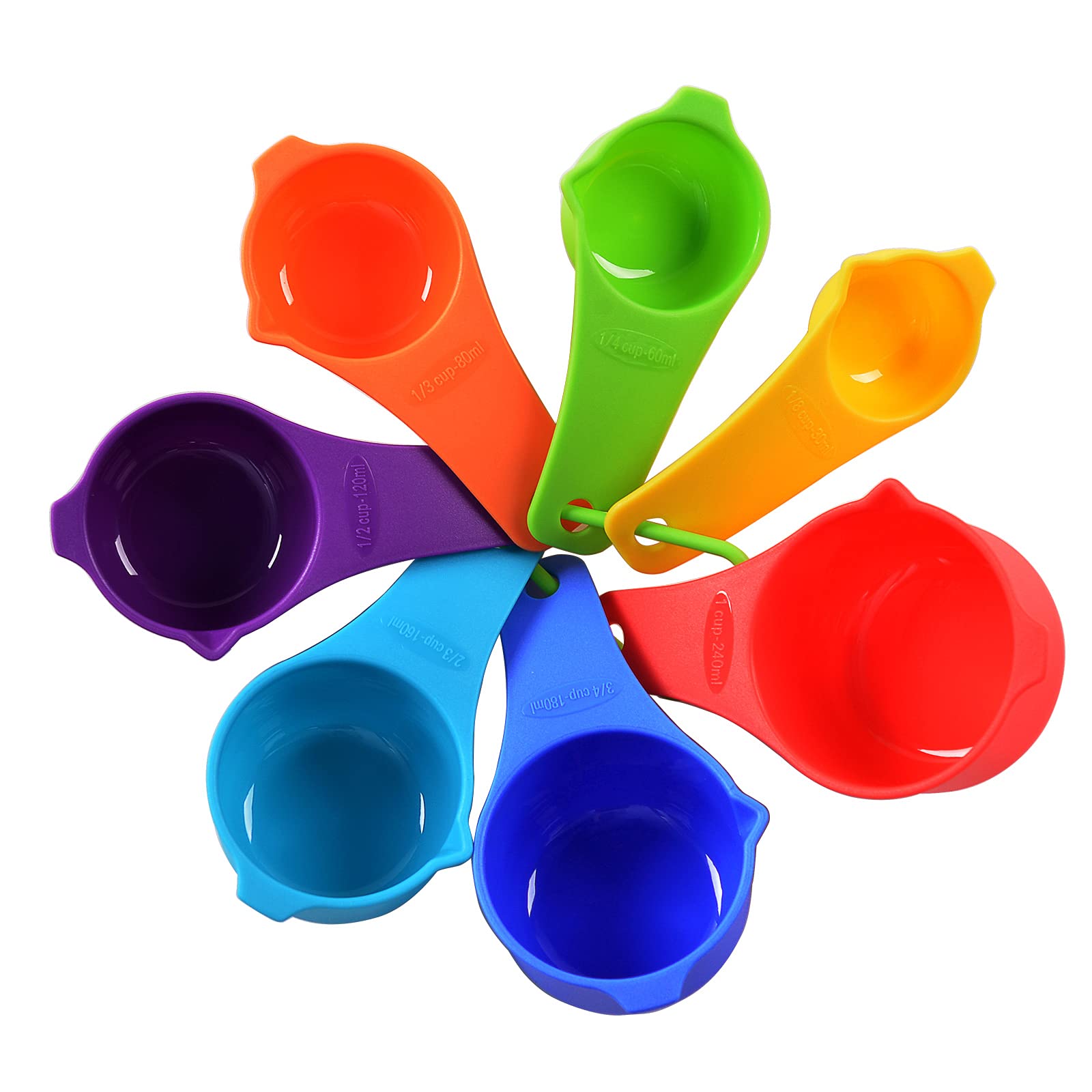 Dotinghux Measuring Cups Set Of 7, Assorted Colors