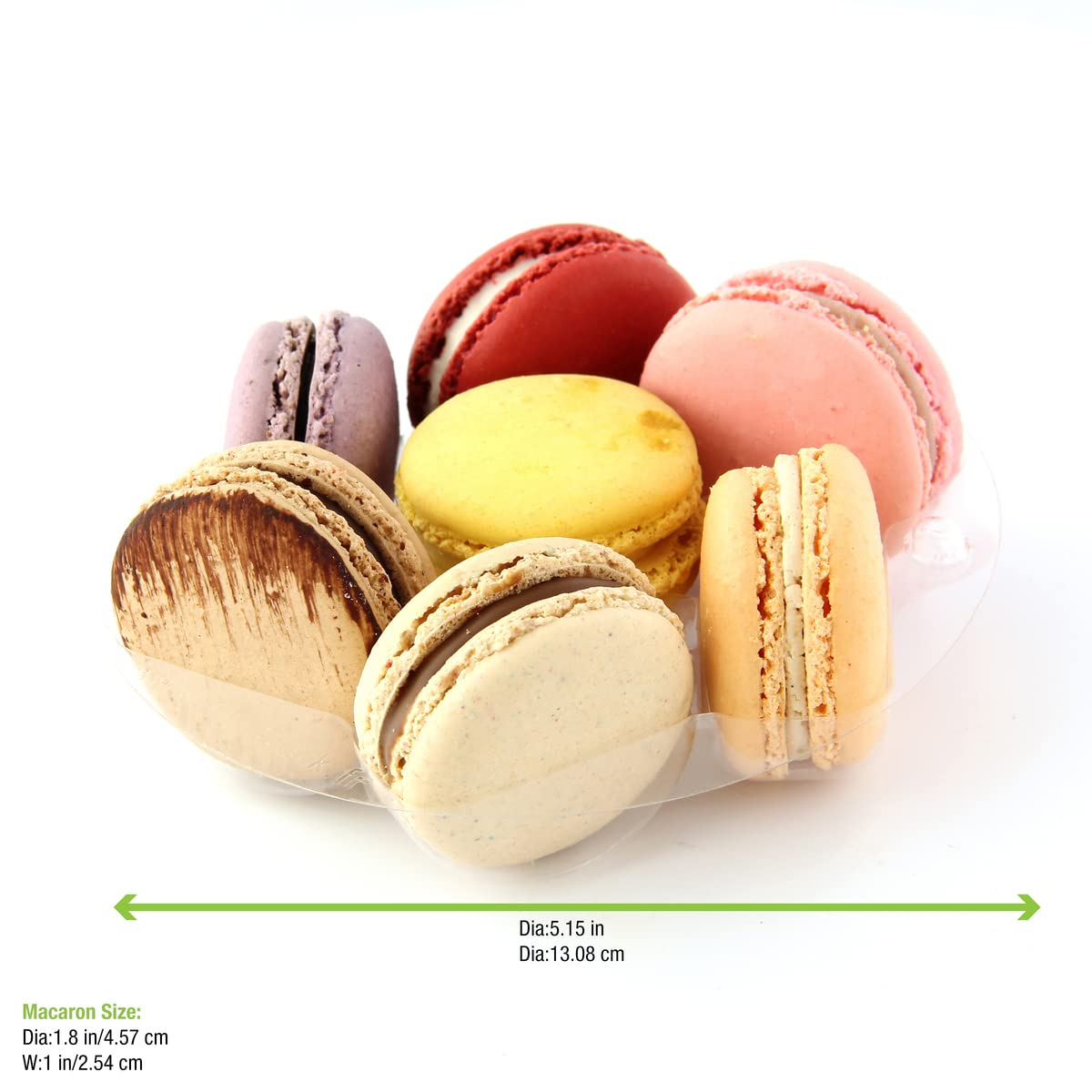 Packnwood-Pk210Macyns7Rd-Macarons Cookies-Macaron Storage Case-Small Round Plastic Case-Cookie Boxes Bulk - Round Macaron Insert