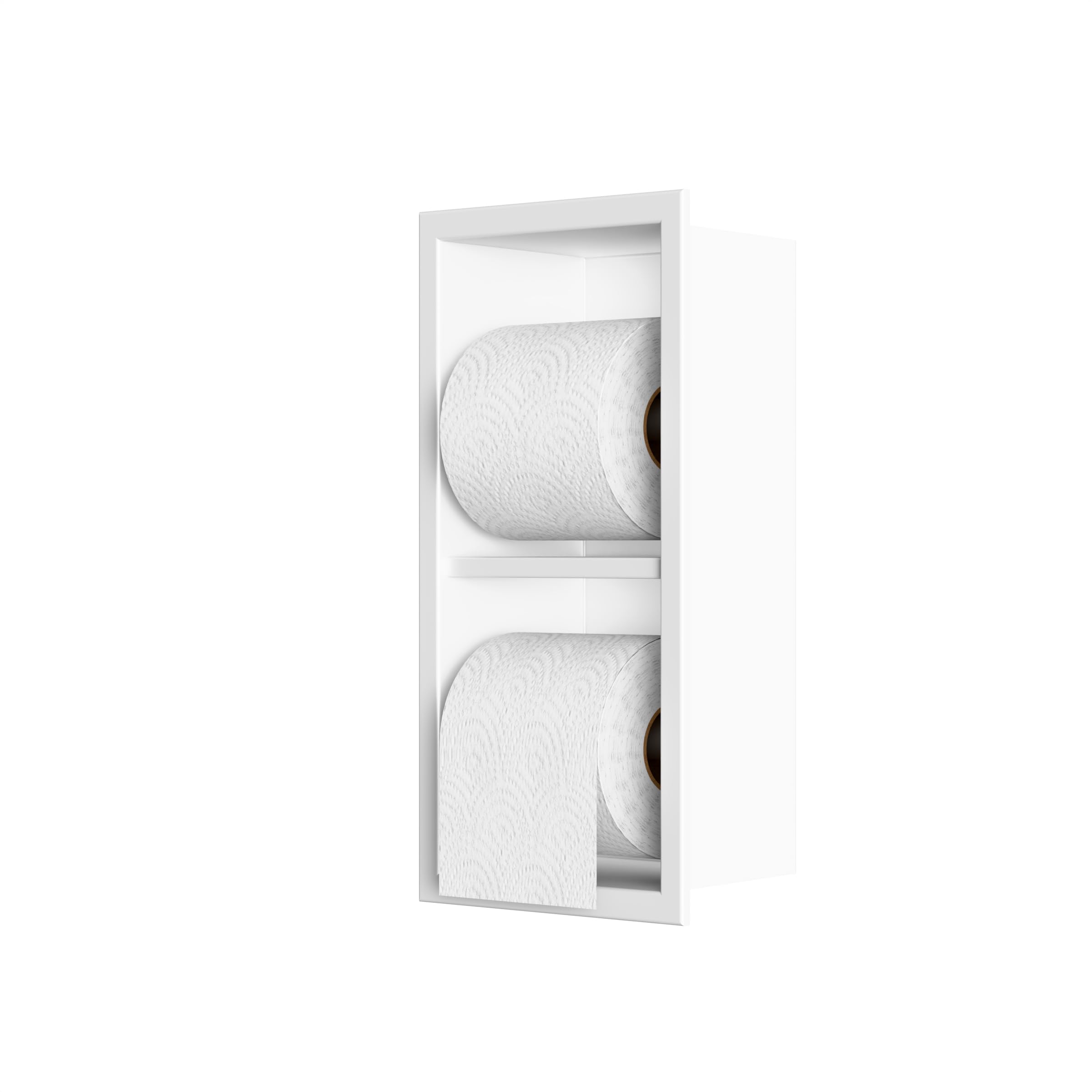 IKITRAEE Toilet Paper Holder Recessed Wall,Double-Layer Storage Roll Paper Dispenser, Can Also be Used as Footrest,Soap Holder a